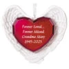 Hallmark Forever Loved Memorial Heart And Angel Wings Text Personalized Ornament -Lovely Souvenir Store Forever Loved Memorial Heart and Angel Wings Personalized Keepsake Ornament 2499QHE2119B1 01