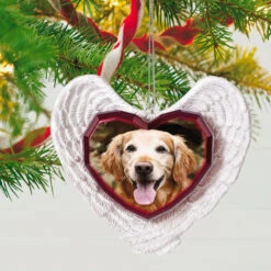 Lovely Souvenir Store -Lovely Souvenir Store Forever Loved Memorial Heart and Angel Wings Photo Personalized Keepsake Ornament 2499QHE2119B2 02