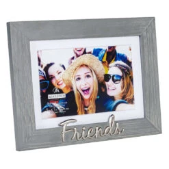 Malden Friends Gray Distressed Wood Picture Frame, 4x6/5x7 -Lovely Souvenir Store Friends Gray Wood Matted Picture Frame 331646 02