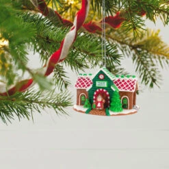 Hallmark Season's Treatings Special Edition Ornament 9 Hallmark Season's Treatings Special Edition Ornament -Lovely Souvenir Store Gingerbread Train Depot Keepsake Ornament 1899QXT4117 02
