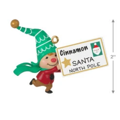 Hallmark Gnome For Christmas Cinnamon's Letter To Santa Ornament -Lovely Souvenir Store Girl Gnome Letter to Santa Keepsake Ornament 1799QXE3319 03