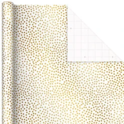 Hallmark Gold And White 6-Pack Holiday Wrapping Paper Assortment, 180 Sq. Ft. -Lovely Souvenir Store Gold and White Christmas Wrapping Paper Assortment 5JXW1086 06