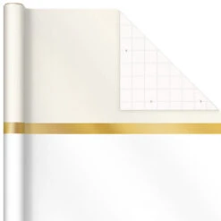 Hallmark Gold And White 6-Pack Holiday Wrapping Paper Assortment, 180 Sq. Ft. -Lovely Souvenir Store Gold and White Christmas Wrapping Paper Assortment 5JXW1086 08
