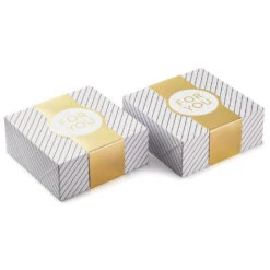 Hallmark 10" Gold And White Striped 2-Pack Gift Boxes With Bands -Lovely Souvenir Store Gold and White Striped 2Pack Gift Boxes With Bands 5EBC1226 06