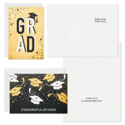 Hallmark Confetti Celebration Assorted Graduation Cards, Pack Of 36 11 Hallmark Confetti Celebration Assorted Graduation Cards, Pack Of 36 -Lovely Souvenir Store Grad Caps Confetti Graduation Cards Assortment 5GEY1003 03