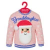 Hallmark Granddaughter Christmas Sweater 2023 Ornament -Lovely Souvenir Store Granddaughter Santa Sweater 2023 Keepsake Ornament 1399QGO2549 01