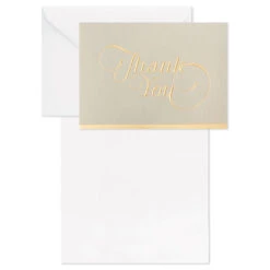 Hallmark Gray And Gold Bulk Blank Thank-You Notes, Pack Of 50 11 Hallmark Gray And Gold Bulk Blank Thank-You Notes, Pack Of 50 -Lovely Souvenir Store Gray and Gold Bulk Blank ThankYou Notes Multipack 3THK2522 03