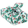 Hallmark 26" Greenery And Berries Christmas Fabric Gift Wrap With Twine And Tag -Lovely Souvenir Store Greenery and Berries Christmas Fabric Gift Wrap With Tag 5XW2087 01