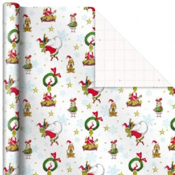 Hallmark Dr. Seuss™ Grinch 3-Pack Christmas Wrapping Paper Assortment, 105 Sq. Ft. -Lovely Souvenir Store Grinch 3Pack Christmas Wrapping Paper 5JXW1211 05