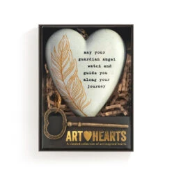 Demdaco Guardian Angel Art Heart With Key Stand -Lovely Souvenir Store Guardian Angel Heart Sculpture With Key 1003480431 04