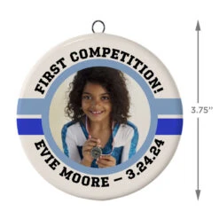 Gymnastics Ceramic Circle Personalized Photo Ornament -Lovely Souvenir Store Gymnastics Ceramic Circle Personalized Photo Ornament 1999QHE1711B105 03