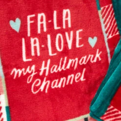 Hallmark Channel Fa-La-La-Love Plaid Blanket, 50x60 -Lovely Souvenir Store Hallmark Channel FaLaLaLove Plaid Blanket 1XKT3520 06