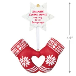 I Love Hallmark Channel! Ornament -Lovely Souvenir Store Hallmark Channel Red Mittens Keepsake Ornament 1599QGO2949 03
