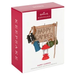 Hallmark Happy Camper Ornament -Lovely Souvenir Store Happy Camper Sign and Gear Keepsake Ornament 1899QGO2917 04