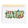 Hallmark Floral Happy Quilled Paper Handmade Birthday Card -Lovely Souvenir Store Happy and Flowers Quilled Paper Birthday Card for Her 1299LAD2728 01