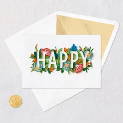 Hallmark Floral Happy Quilled Paper Handmade Birthday Card 14 Hallmark Floral Happy Quilled Paper Handmade Birthday Card -Lovely Souvenir Store Happy and Flowers Quilled Paper Birthday Card for Her 1299LAD2728 05