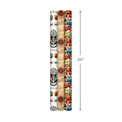 Hallmark Harry Potter™ 3-Pack Assorted Wrapping Paper, 60 Sq. Ft. Total -Lovely Souvenir Store Harry Potter Assorted Wrapping Paper Pack 5EWR2958 08