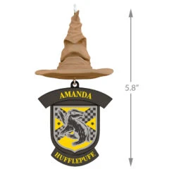 Harry Potter™ Sorting Hat Personalized Text Ornament, Hufflepuff™ -Lovely Souvenir Store Harry Potter Sorting Hat Personalized Ornament Hufflepuff 2499QHE1883B8 03
