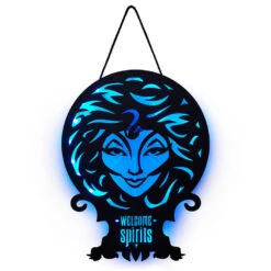 Hallmark Disney The Haunted Mansion Madam Leota Lighted Hanging Sign, 11x16 -Lovely Souvenir Store Haunted Mansion Madame Leota Metal Sign With Light 1HGN1503 03
