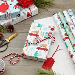 Hallmark Holiday Mix 4-Pack Christmas Wrapping Paper Assortment, 120 Sq. Ft. 11 Hallmark Holiday Mix 4-Pack Christmas Wrapping Paper Assortment, 120 Sq. Ft. -Lovely Souvenir Store Holiday Mix Assorted Christmas Wrapping Paper 5JXW1042 02