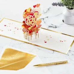 Hallmark All My Love Hearts 3D Pop-Up Love Card -Lovely Souvenir Store I Love You Hearts 3D PopUp Love Card 1299LAD2889 06