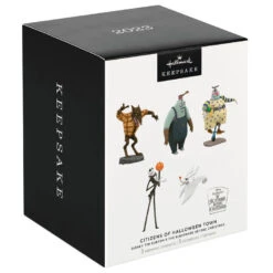 Hallmark Disney Tim Burton's The Nightmare Before Christmas Citizens Of Halloween Town Ornaments, Set Of 5 -Lovely Souvenir Store Jack Zero Wolfman Behemoth Clown Keepsake Ornaments 7499QFO5307 08