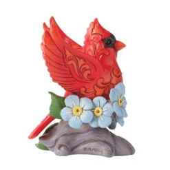 Enesco Jim Shore Caring Cardinal Forget-Me-Not Figurine, 4.8" -Lovely Souvenir Store Jim Shore Caring Cardinal ForgetMeNot Figurine 6009698 02