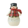 Enesco Jim Shore Pint-Sized Snowman In Plaid Figurine, 5"