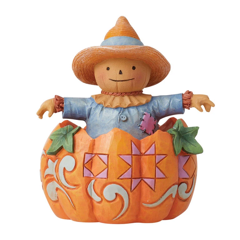 Enesco Jim Shore Scarecrow Inside A Pumpkin Figurine, 3.58" 3 Enesco Jim Shore Scarecrow Inside A Pumpkin Figurine, 3.58"