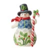 Enesco Jim Shore Snowman With Candy Cane Figurine, 8.7" 2 Enesco Jim Shore Snowman With Candy Cane Figurine, 8.7" -Lovely Souvenir Store Jim Shore Snowman With Candy Cane Figurine 6013686 01
