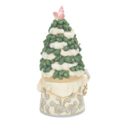 Enesco Jim Shore White Woodland Gnome With Evergreen Tree Hat Figurine, 7.09" 5 Enesco Jim Shore White Woodland Gnome With Evergreen Tree Hat Figurine, 7.09" -Lovely Souvenir Store Jim Shore Woodland Gnome With Evergreen Hat Figurine 6012682 02