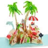 Hallmark Jolly Holidays Beach Santa 3D Pop-Up Christmas Card -Lovely Souvenir Store Jolly Holidays Beach Santa 3D PopUp Christmas Card 1299IXC7394 01