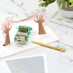 Hallmark Best Wishes For The Road Ahead 3D Pop-Up Wedding Card -Lovely Souvenir Store Just Married Car 3D PopUp Wedding Card 1299LAD2903 08