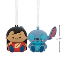 Better Together Disney Lilo & Stitch Magnetic Hallmark Ornaments, Set Of 2 -Lovely Souvenir Store Lilo and Stitch Christmas Ornaments 3HCM2403 03