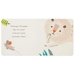 Hallmark The Lion And The Mouse Board Book And Lion Lovey Blanket Set -Lovely Souvenir Store Lion Lovey Blanket Lion Mouse Kindness Board Book Set 1BBY4783 05