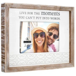 Live For The Moments Picture Frame, 4x6 -Lovely Souvenir Store Live for the Moments Rustic Wood Picture Frame 342546 02