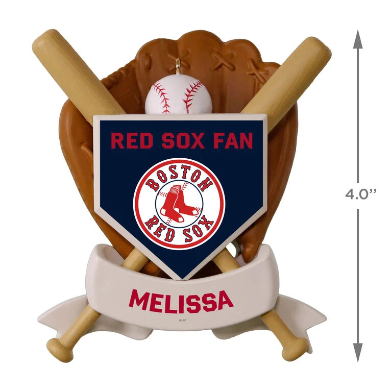 MLB Baseball Personalized Ornament, Red Sox™ 5 MLB Baseball Personalized Ornament, Red Sox™ - Image 3