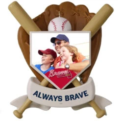 MLB Baseball Personalized Photo Ornament, Braves™ 10 MLB Baseball Personalized Photo Ornament, Braves™ -Lovely Souvenir Store MLB Baseball Personalized Photo Ornament Braves 2499QHE1913B3 03