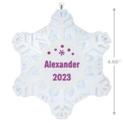Hallmark Magic Sparkling Snowflake Block Text Personalized Ornament With Light -Lovely Souvenir Store Magic Sparkling Snowflake Block Text Personalized Keepsake Ornament With Light 2999QHE2010B2 03