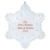 Hallmark Magic Sparkling Snowflake Script Text Personalized Ornament With Light