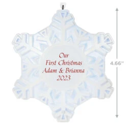 Hallmark Magic Sparkling Snowflake Script Text Personalized Ornament With Light -Lovely Souvenir Store Magic Sparkling Snowflake Script Text Personalized Keepsake Ornament With Light 2999QHE2010B1 03