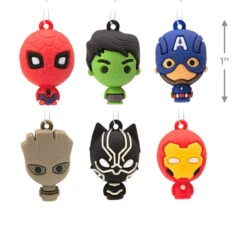 Mini Marvel Super Heroes Shatterproof Hallmark Ornaments, Set Of 6 -Lovely Souvenir Store Marvel Super Heroes Miniature Christmas Ornaments Set of 6 2HCM9228 03