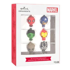 Mini Marvel Super Heroes Shatterproof Hallmark Ornaments, Set Of 6 -Lovely Souvenir Store Marvel Super Heroes Miniature Christmas Ornaments Set of 6 2HCM9228 04