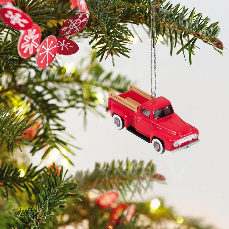 Hallmark Mini Lil' American Trucks 1954 Mercury M-100 2023 Metal Ornament, 0.75" 4 Hallmark Mini Lil' American Trucks 1954 Mercury M-100 2023 Metal Ornament, 0.75" - Image 2