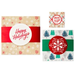 Hallmark Merry And Bright 3-Pack Christmas Gift Boxes, Assorted Sizes And Designs -Lovely Souvenir Store Merry and Bright Assorted Christmas Gift Boxes 5XBC1129 06