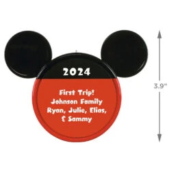 Hallmark Disney Mickey Mouse Ears Silhouette Text Personalized Ornament -Lovely Souvenir Store Mickey Mouse Ears Shape Text Personalized Ornament 2499QHE1962B1 03