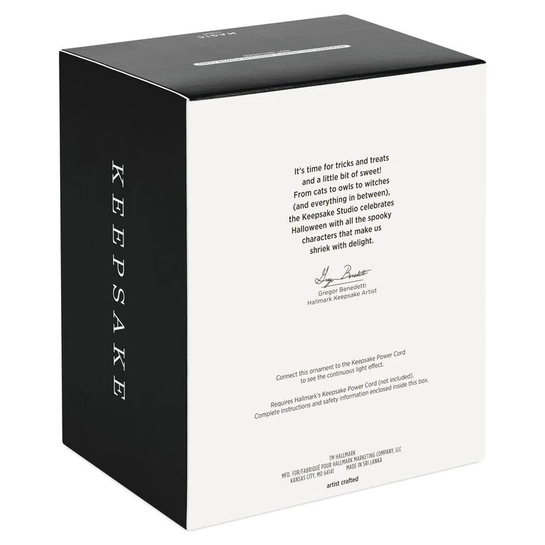 Hallmark Disney Mickey Mouse Mysterious Mickey Jack-o'-Lantern Ornament With Light 7 Hallmark Disney Mickey Mouse Mysterious Mickey Jack-o'-Lantern Ornament With Light - Image 5