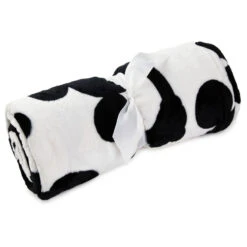 Hallmark Disney Mickey Mouse Silhouettes Throw Blanket, 50x60 -Lovely Souvenir Store Mickey Mouse Silhouette BlackWhite Plush Blanket 1DYG2056 03