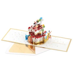 Hallmark Disney Mickey Mouse Cake 3D Pop-Up Birthday Card -Lovely Souvenir Store Mickey Mouse and Pluto Cake 3D PopUp Birthday Card 1499LAD2724 01