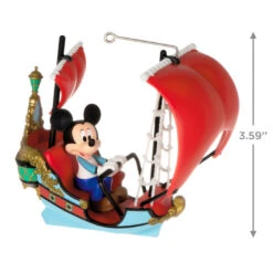 Hallmark Disney Peter Pan's Flight Off To Never Land! Ornament 10 Hallmark Disney Peter Pan's Flight Off To Never Land! Ornament -Lovely Souvenir Store Mickey Peter Pan Pirate Ship Keepsake Ornament 2199QXD6569 03